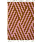 Klippan Yllefabrik Tangent wollen deken 130x200 cm Pink-carmel