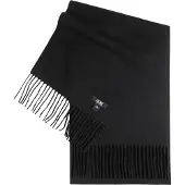 GOBI Cashmere Sjaal 'Unisex Cashmere Fringed Scarf' zwart