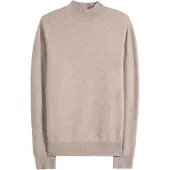 GOBI Cashmere Trui 'Men's Timeless Mock Neck Cashmere Sweater' taupe