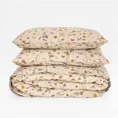 Unyqoos Chic botanisch bloemen beddengoedset met ritssluiting en kussenslopen