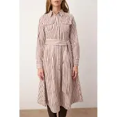 Turkishsouq Gestreepte midi-jurk voor dames, casual/dagelijks.