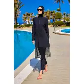 Turkishsouq Marina zwarte bescheiden badmode Burkini