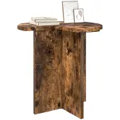 vidaXL Bijzettafel Gerookt eiken Ø 39 x 38 cm Bewerkt hout