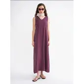 MixRay V-hals Mouwloze Maxi-jurk met Pocketen