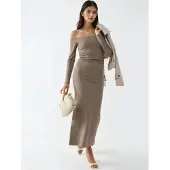 Busem Off-Shoulder Bodycon Maxi Jurk