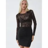 Busem Hoge Taille Mini Rok met Elastische Taille