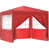 vidaXL Partytent Rood 250 x 250 x 240 cm PE en staal
