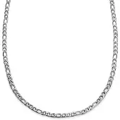Lucleon Essentials | 6 mm Zilverkleurige Ketting met Figaro Schakels