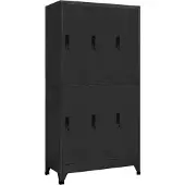 vidaXL Lockerkast 90x45x180 cm staal antracietkleurig