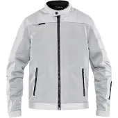 John Doe Aero Mesh, geperforeerde motorfietsjas van textiel, wit, maat M