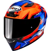Sonstiges Suomy Track-1 Firestorm helm, rood/blauw, maat M (57/58)