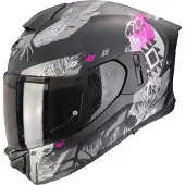 Scorpion EXO-530 Air Hadji, integraalhelm ,Mat Zwart/Grijs/Pink ,S