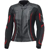 Held Debbie 3 damesmotorjas, leer, zwart/neonrood, maat 40
