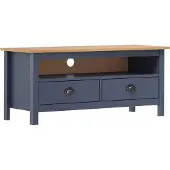 vidaXL Tv-meubel Hill 110x40x47 cm massief grenenhout grijs