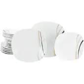 Creatable , 24031, Square City Line, serviesset, 18-delig, porselein