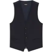 BOSS Slim-fit gilet van scheerwol met logodessin Maat 58