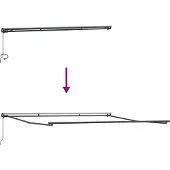 vidaXL Uitschuifbare luifel Meerkleurig 450 × 350 cm