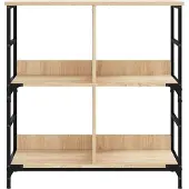 vidaXL Boekenrek 78,5x33x188,5 cm bewerkt hout sonoma eikenkleurig