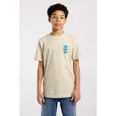 America Today T-shirt zand Beige Jongens Katoen Ronde hals Printopdruk - maat 170/176