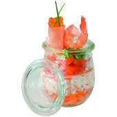 Aps Weck pot met deksel, tulpvorm, 220 ml, set van 12, Inmaakpotje, Transparant