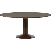 Muuto Midst Eettafel Ø160 Cm Donker Geoliede Hout / Donkerrood - Eettafels & bartafels Eiken Dark Red - MITAB160R0502