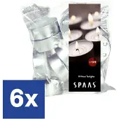 Spaas Theelichtjes Waxinelichten Maxi - 10 branduren (Voordeelverpakking) - 6 x 10 stuks