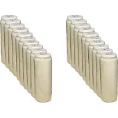 Spaas Max-candle van - 9-dagenbranders - 20 stuks - Wit