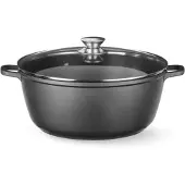 Super Merchant Braadpan - 7 liter - 367x290x(H)122 mm - gietaluminium - anti-aanbaklaag - zwart - geschikt voor gas, inductie, elektrisch, keramisch en oven