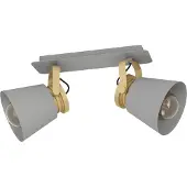 Eglo Twicken, inbouwspot, oppervlakteverlichting, E27, 2 lampen, 80 W, 220 - 240 V, goud, grijs