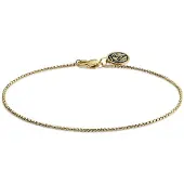 Lucleon Essentials | 1 mm Goudkleurige Armband met Gebogen Venetiaanse Schakels