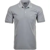 Ragman Softknit Regular Fit Polo shirt Korte mouw zilver