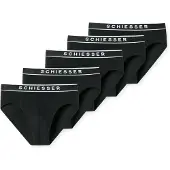 Schiesser Slip zwart / wit