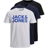 Jack & Jones Shirt 'JJECorp' marine / enziaan / zwart / wit