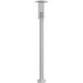 vidaXL Vloerlamp voor buiten 100 cm roestvrijstaal zilverkleurig