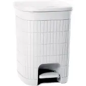 Stefanplast Pedaalemmer 'Domus' - 20 liter - Dust White – Gerecycled kunststof