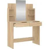 vidaXL Kaptafel met spiegel 96x39x142 cm sonoma eikenkleurig