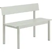 Muuto Linear Steel bank met rugleuning Grey, 110x34 cm