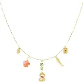 Yehwang Happy Initials ketting met bedels