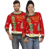 Coppens - Kersttrui rood kerstelf - 100% acryl - Kerst | Maat M