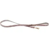Ferribiella Duurzame leren hondenriem met stevige greep - Rose et Gris / S