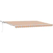 vidaXL Uitschuifbare luifel Meerkleurig 450 × 350 cm Polyester
