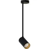 Nowodvorski Lighting Zwart Met Gouden Opbouwspot Mono Long