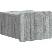 vidaXL Muurbevestigde Nachttafel Grijs sonoma 33 x 34,5 x 24 cm