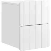 vidaXL Muurbevestigde Nachttafel Hoogglans Wit 33 x 34,5 x 43 cm