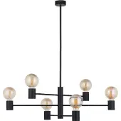 Nowodvorski Lighting Zwarte hanglamp Radius 6-lichts