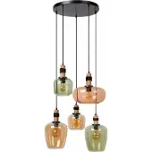 Lucide ILONA - Hanglamp - 5xE27 - Zwart