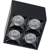 Lyora Zwarte opbouwspot Midi Led 2x2 leds - 4000K