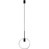 Nowodvorski Lighting Glazen hanglamp Sphere L, dimbaar, zwart, Woon-/ Eetkamer, metaal, Modern, hanglamp