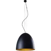 Lyora Zwarte hanglamp Egg L Ø 55cm