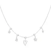 Yehwang bedelketting bloemen en hartjes